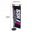 SSR Wheels Mini Nobori Banner w/ Stand *Black