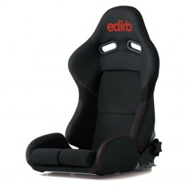 edirb 033 Carbon Reclining Racing Seat (Red Logo w/ Red Stitch)