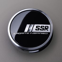 SSR Wheels Aluminum Center Cap Flat B-Type Black