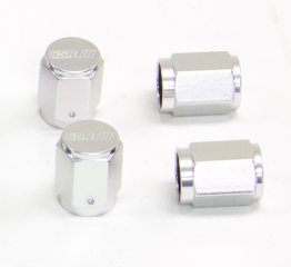 SSR GT Aluminum Valve Stem Caps w/ Magnet (4 Pcs.) *Silver
