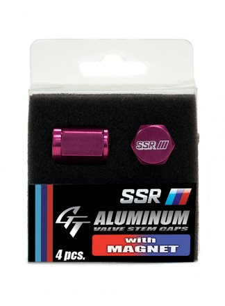 SSR GT Aluminum Valve Stem Caps w/ Magnet (4 Pcs.) *Red