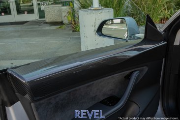 Revel GT Dry Carbon Door Trim Cover Set for 16-19 Tesla Model 3